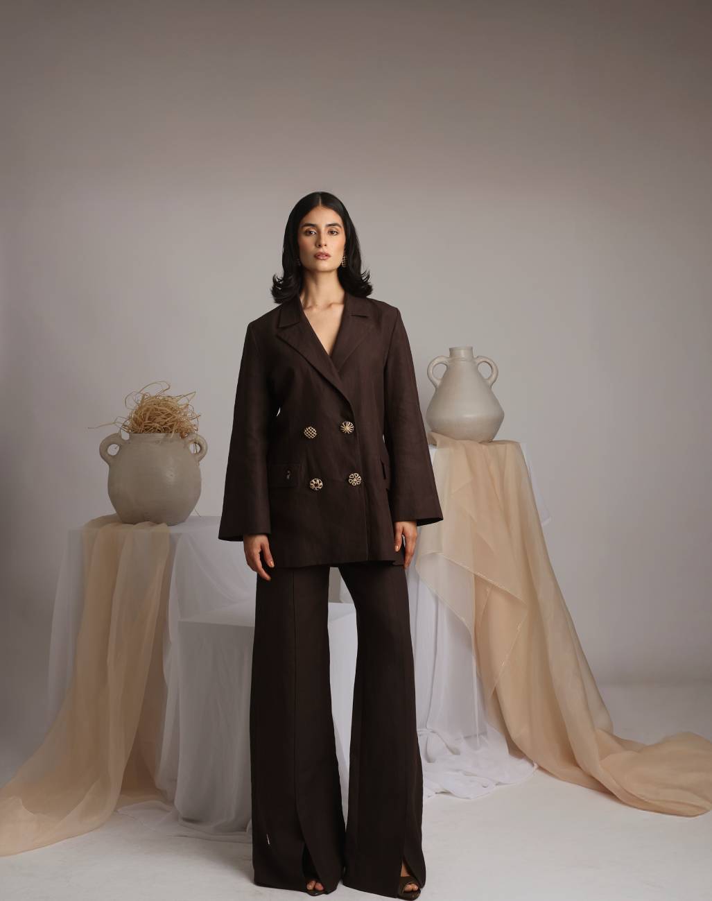 Bahia Chocolate linen pants