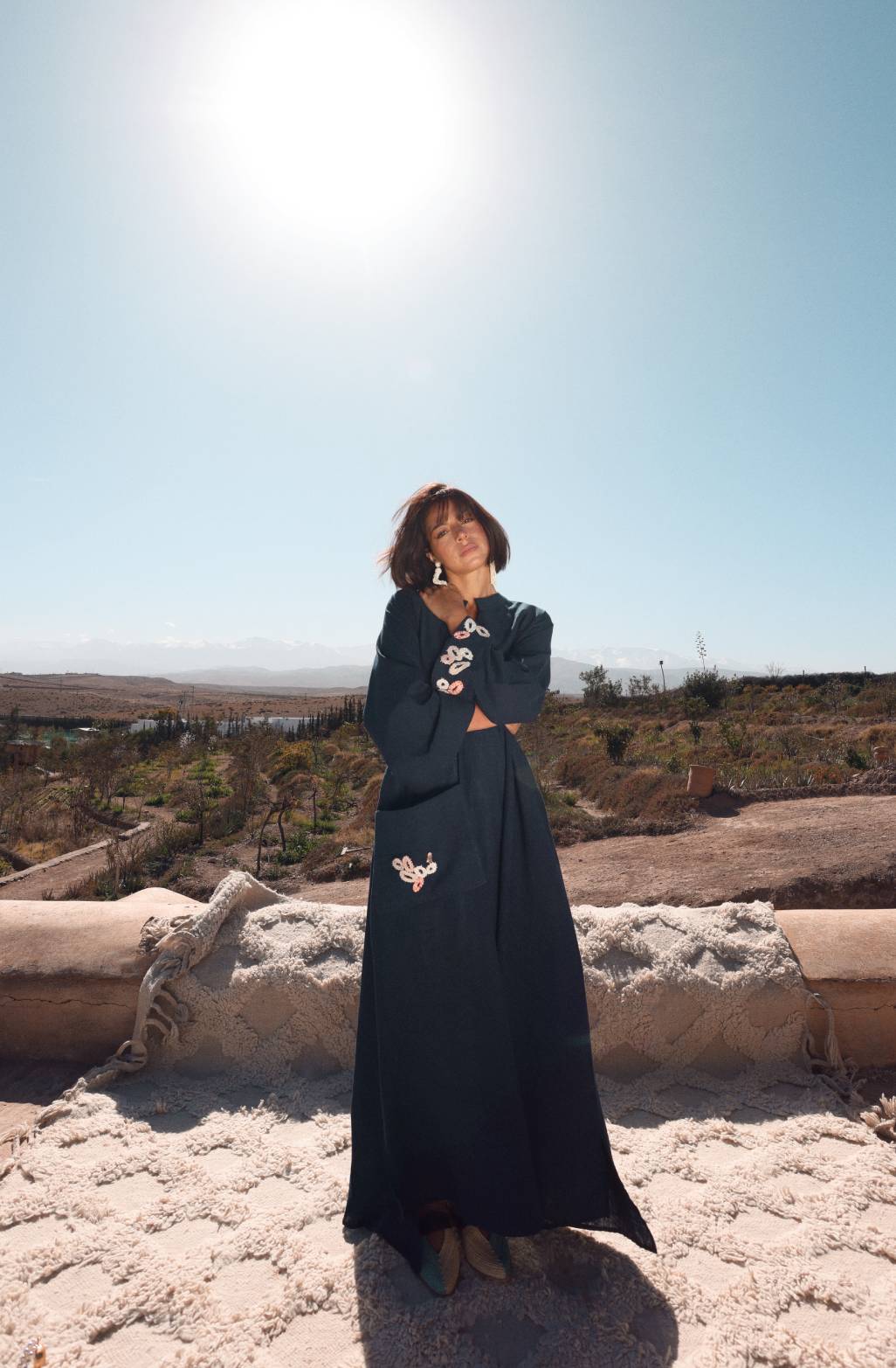 Layla Dress In Majorelle Blue And Midnight Blue