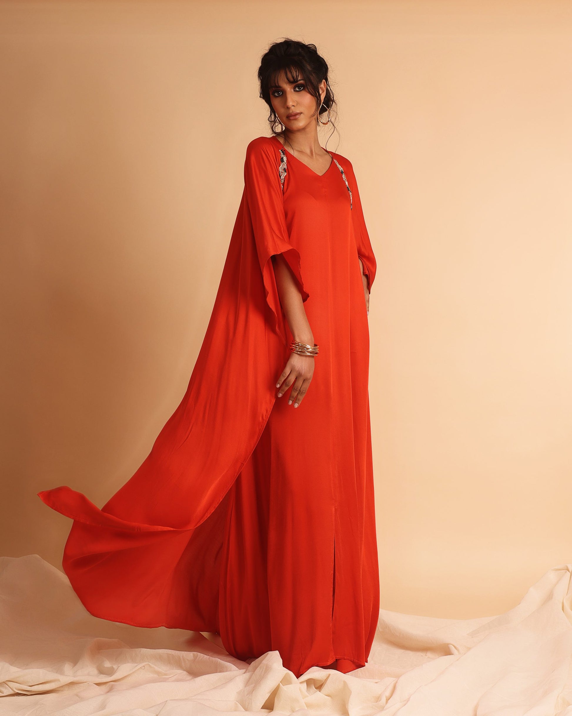 MAHIRA caftan in orange