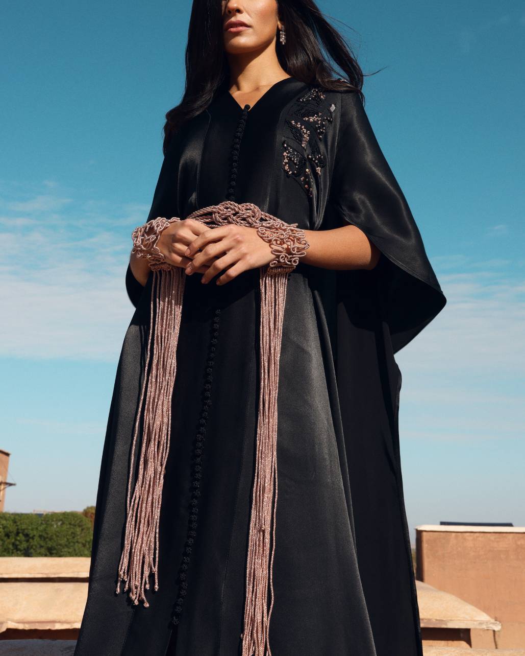 Nakhla Caftan in black
