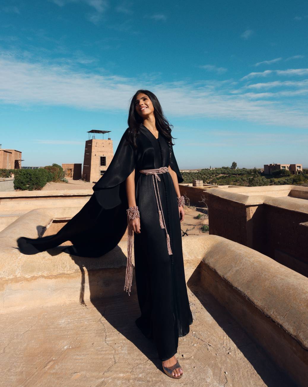 Nakhla Caftan in black