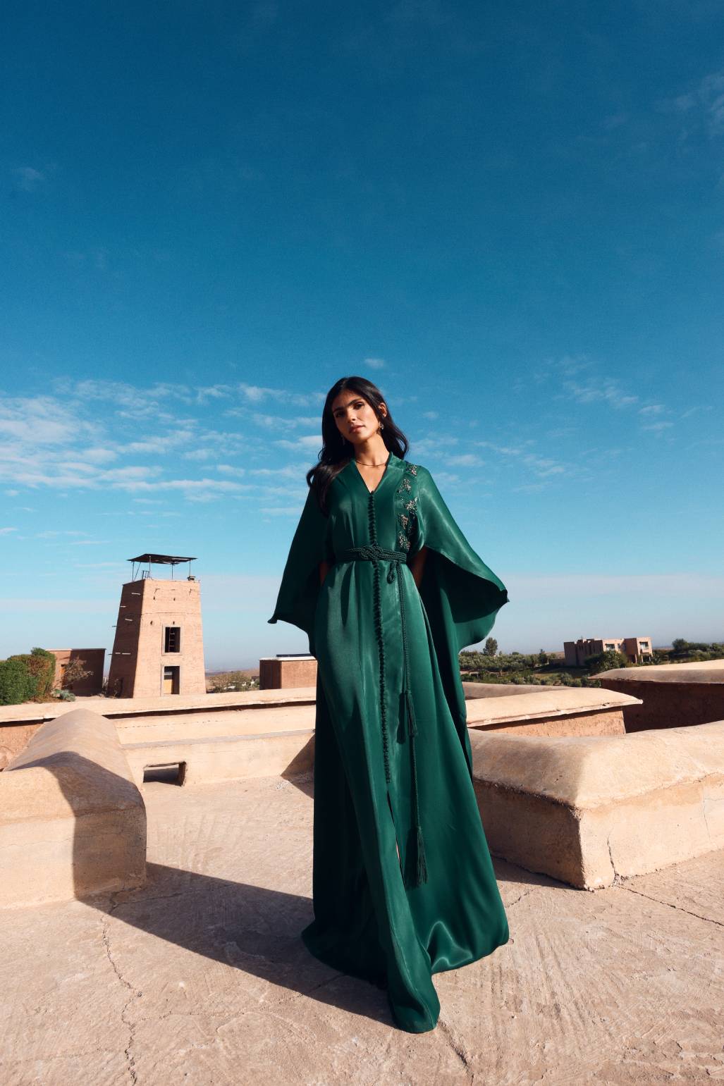 Nakhla Caftan in green