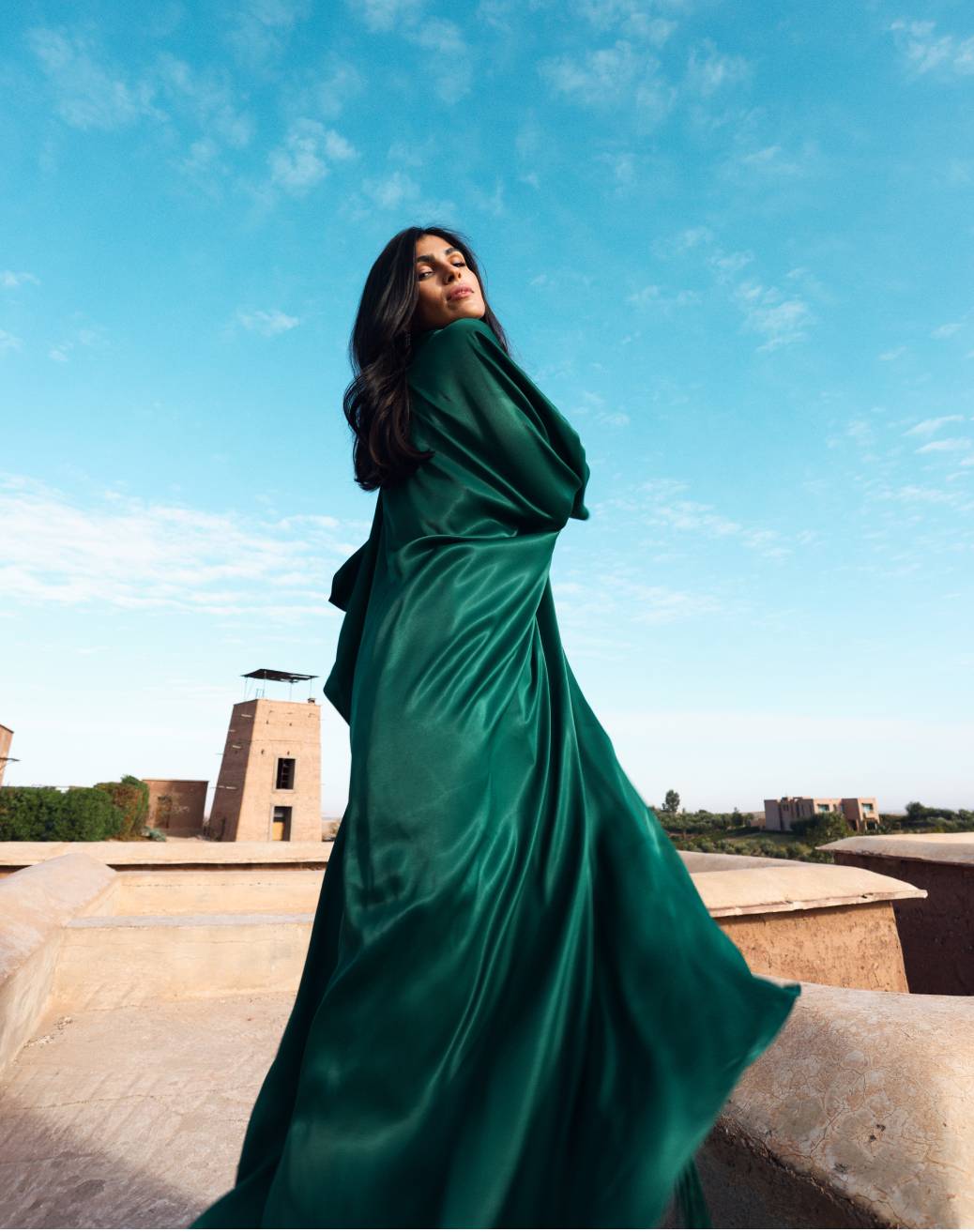 Nakhla Caftan in green