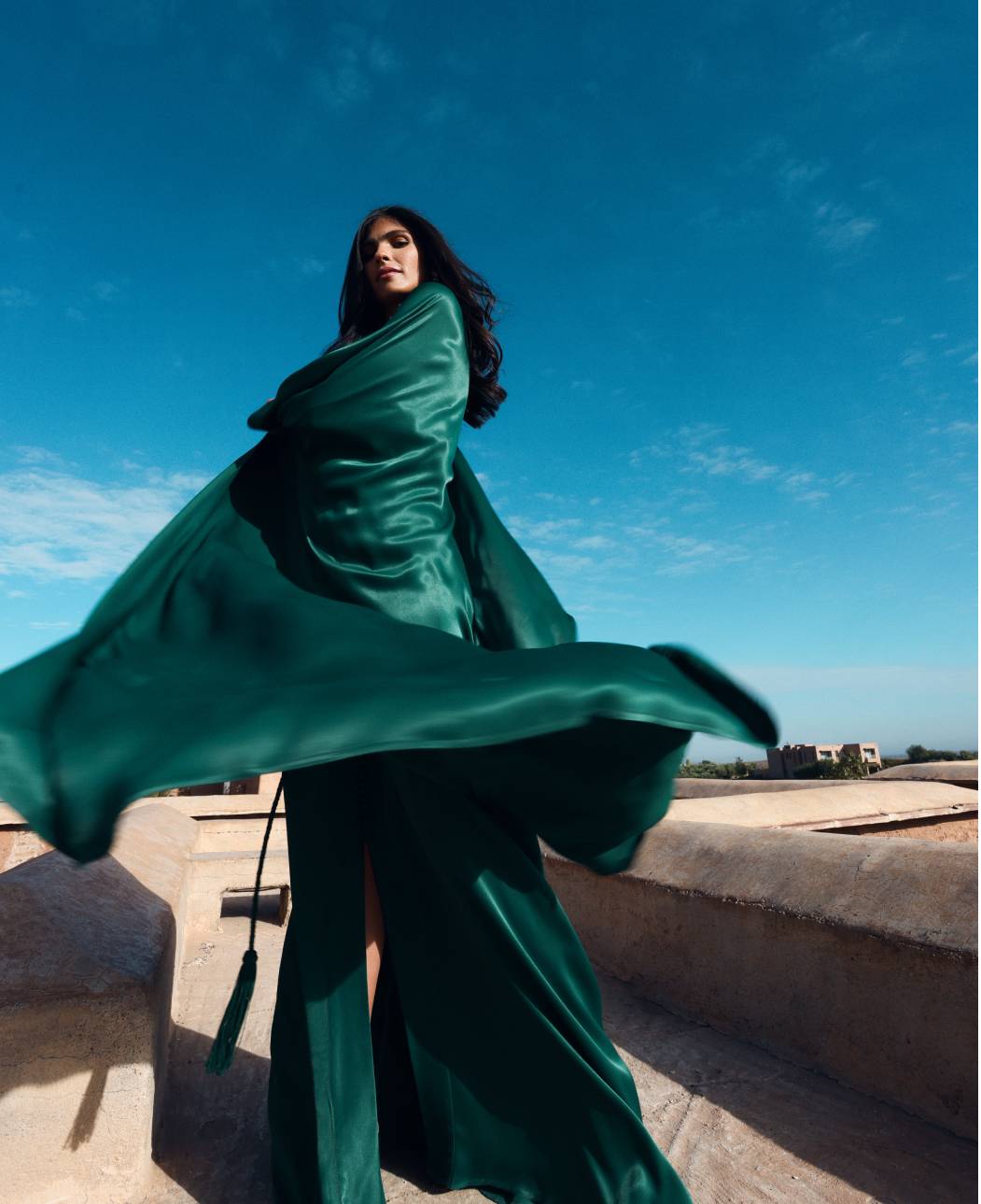 Nakhla Caftan in green