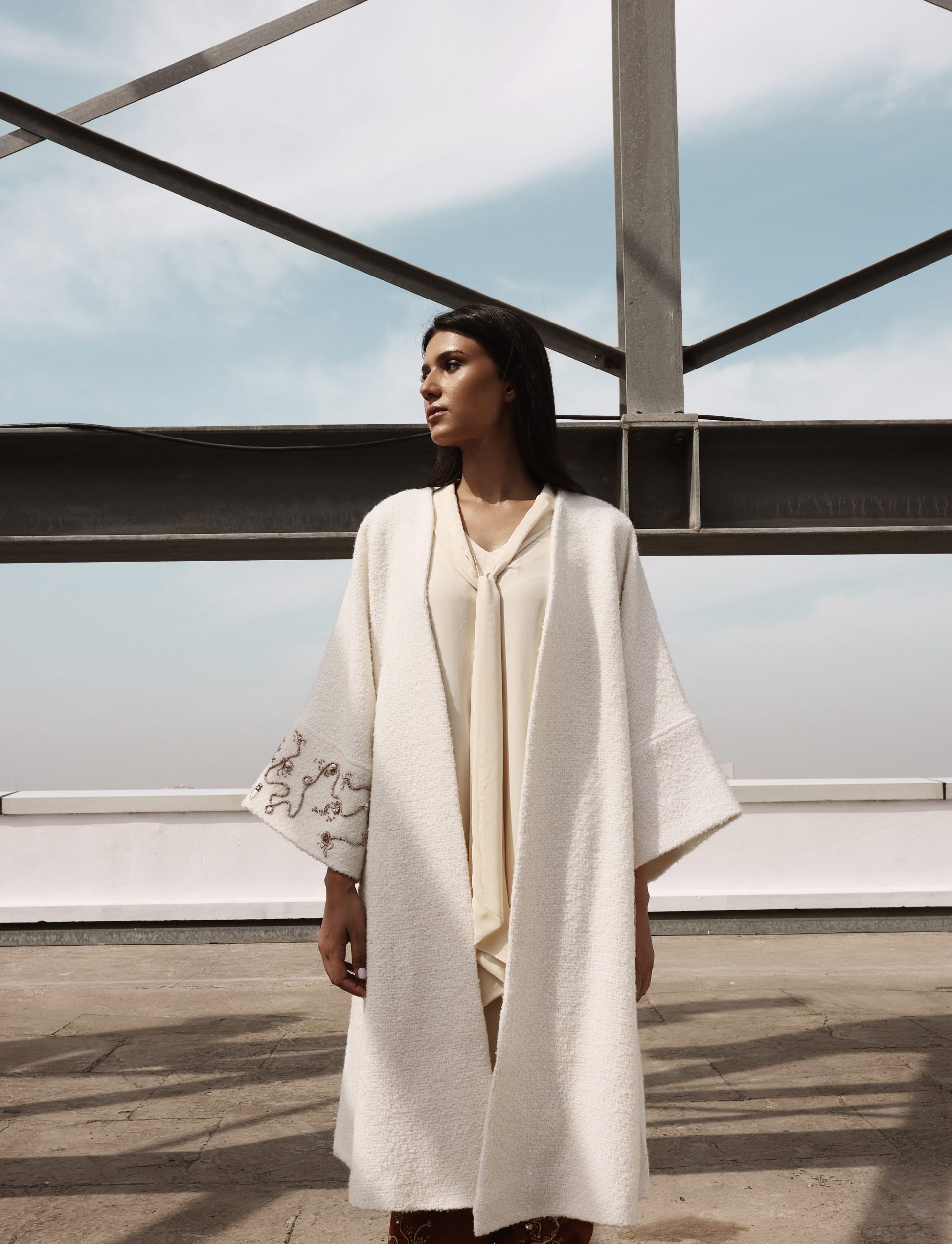 Serpentine kimono coat