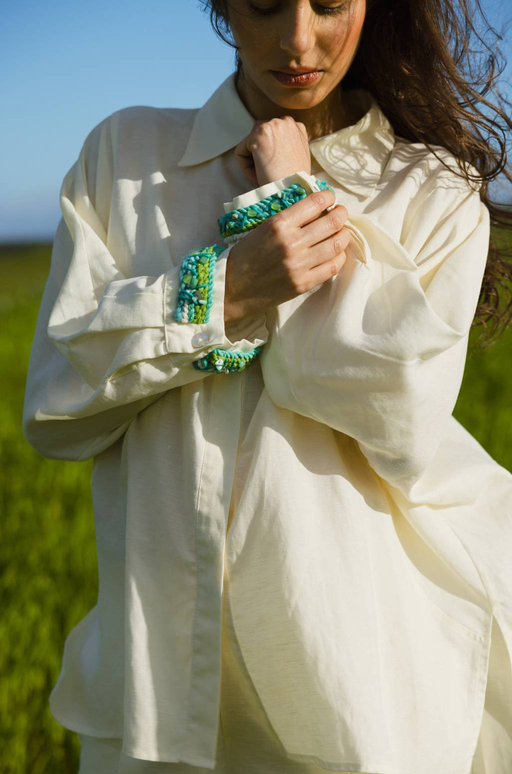 A linen and silk blend set