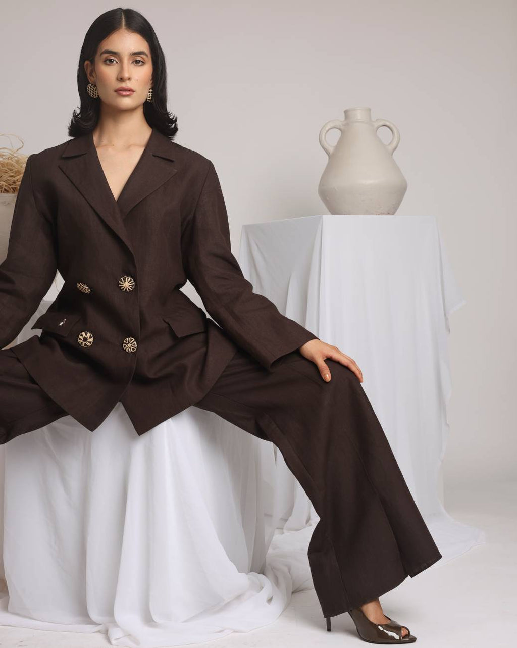 Chocolate Linen Pant
