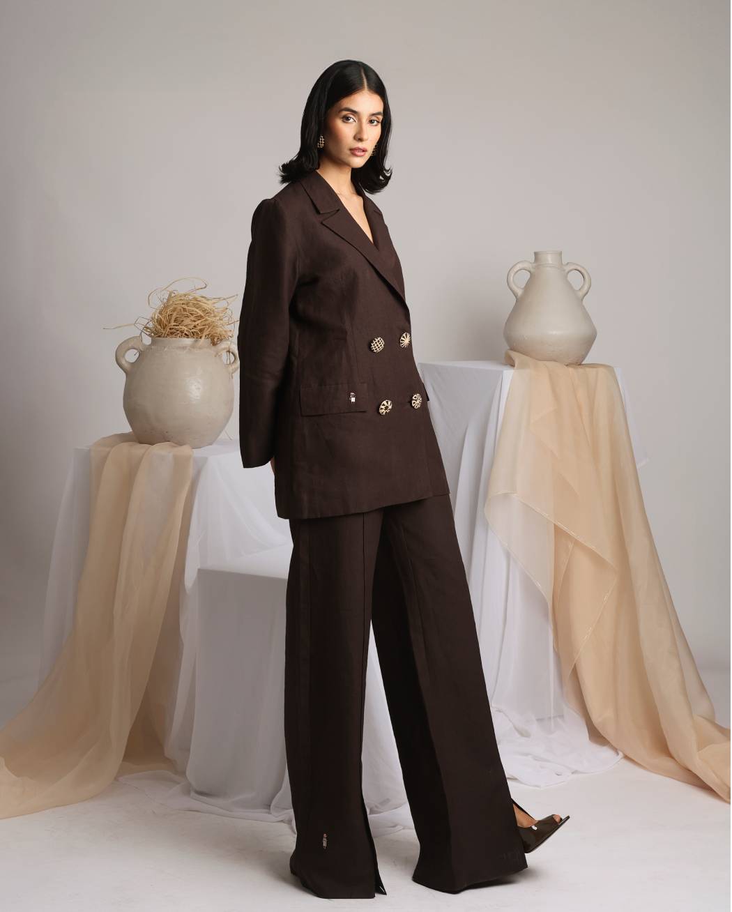 Chocolate Linen Pant