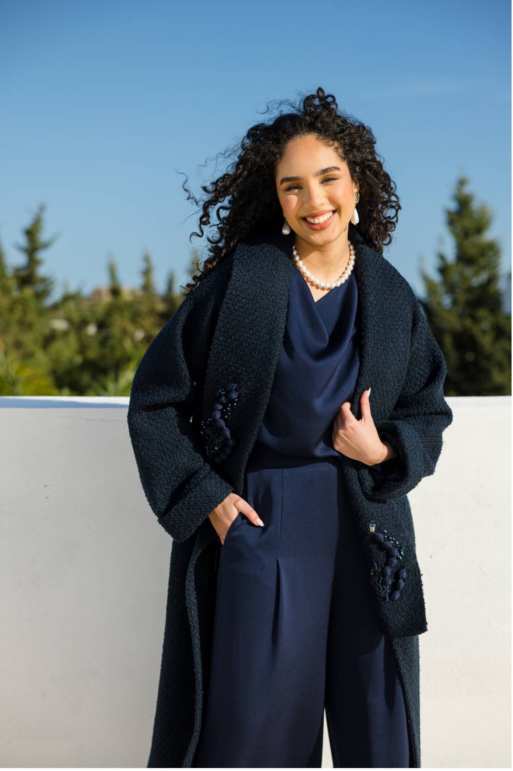 Kimono Aida in midnight blue