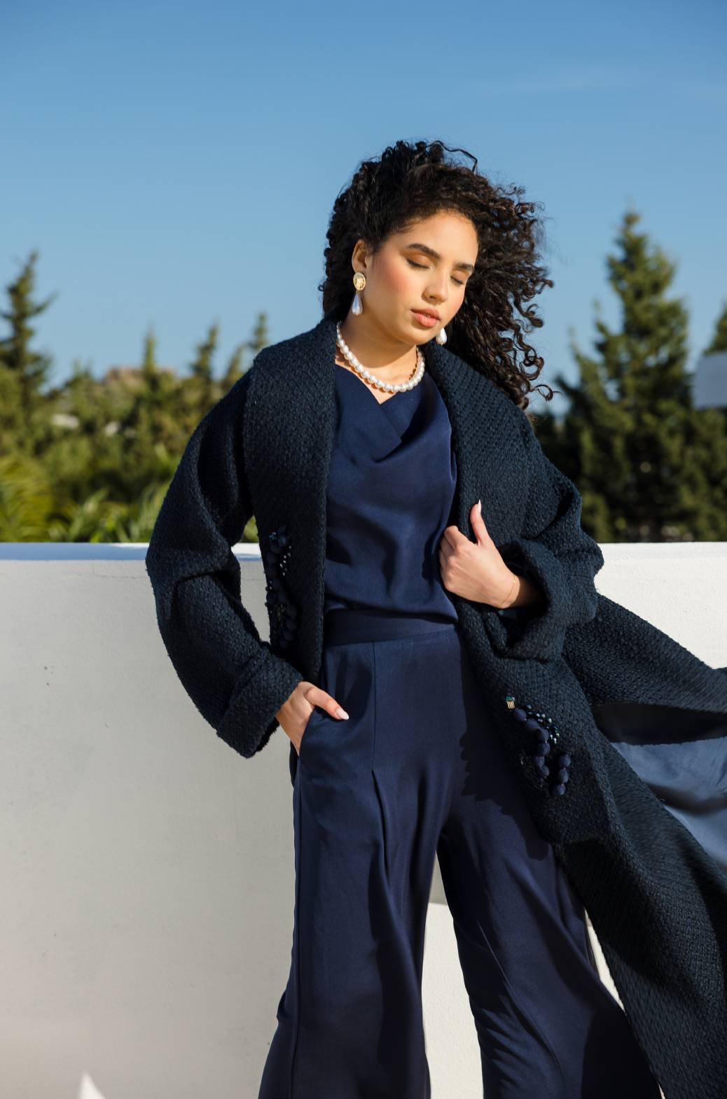 Kimono Aida in midnight blue