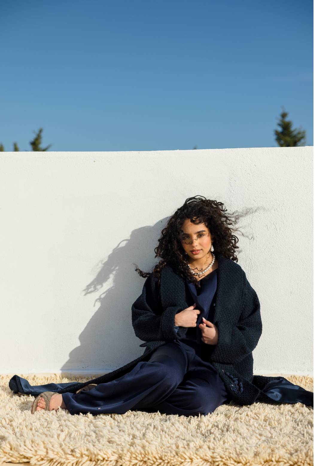 Kimono Aida in midnight blue