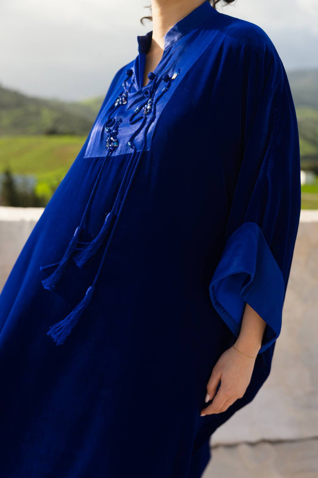 Layali caftan in royal blue