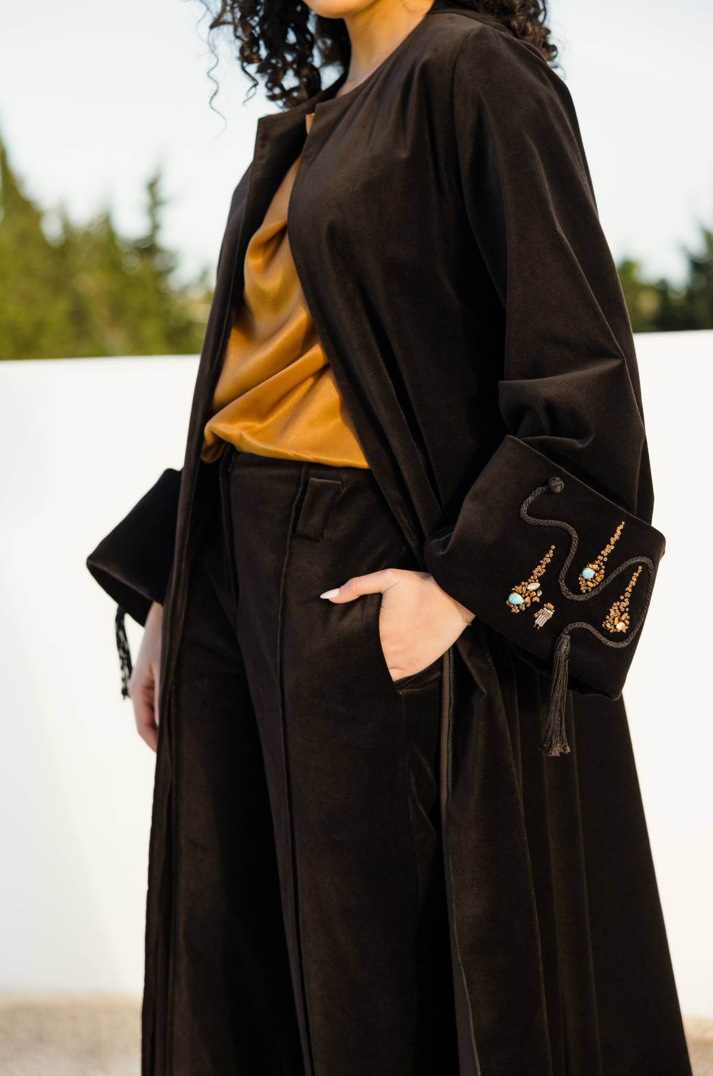 TUDA kimono in Chocolate brown