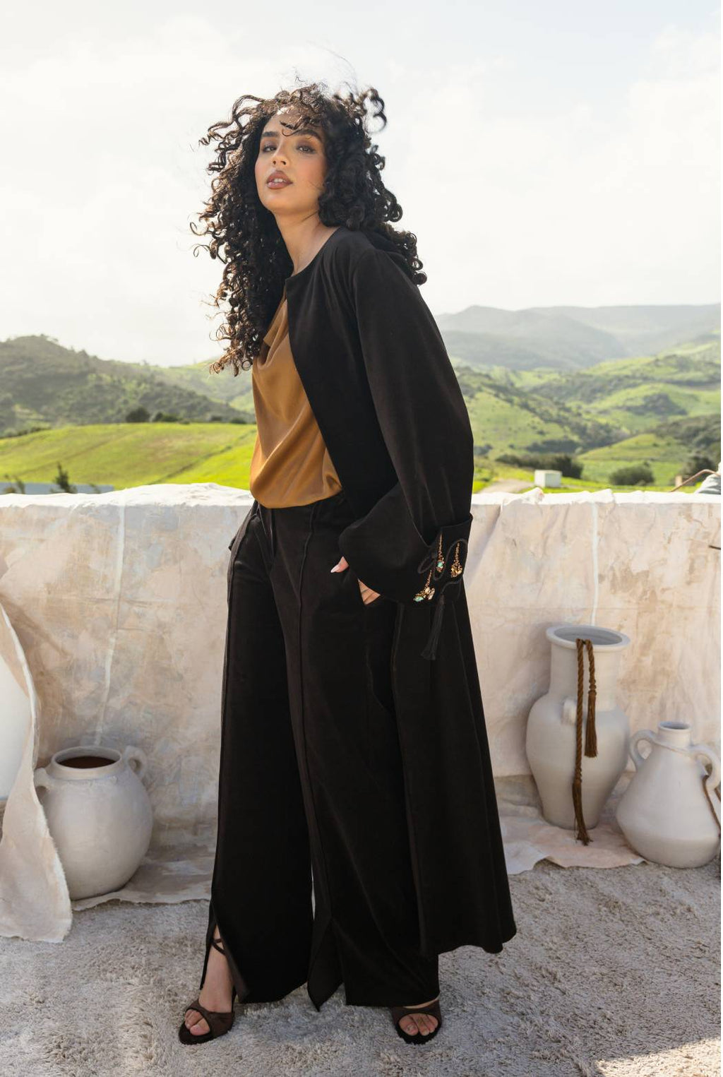 TUDA kimono in Chocolate brown